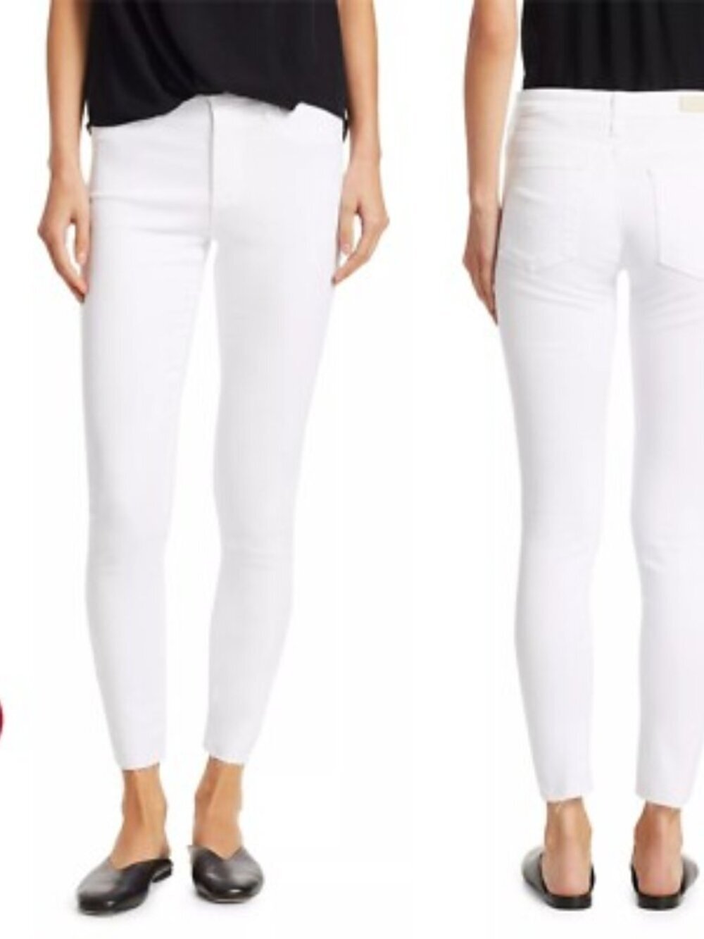 Adriano Goldschmied Farrah High Rise Skinny Ankle Jeans White 25